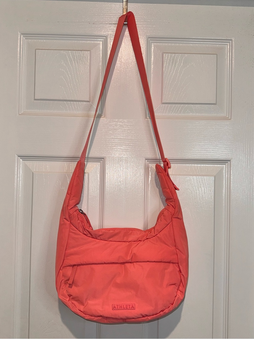 Athleta Coral Quilted Hobo Shoulder Bag